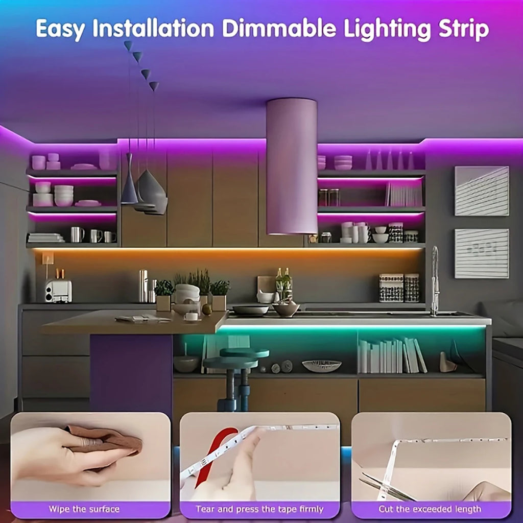 LED Strip Lights with Remote Control – Colour Changing RGB