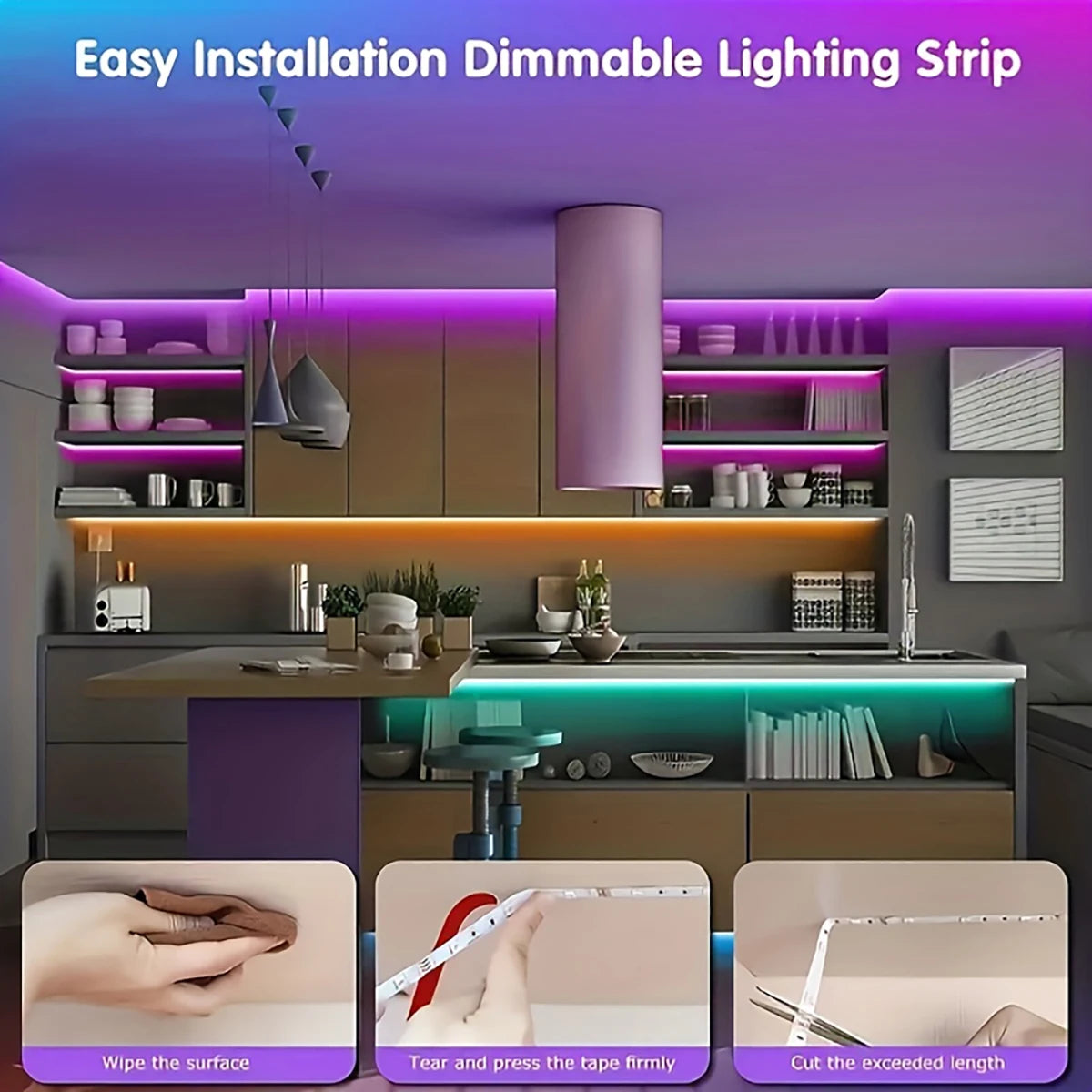 LED Strip Lights with Remote Control – Colour Changing RGB