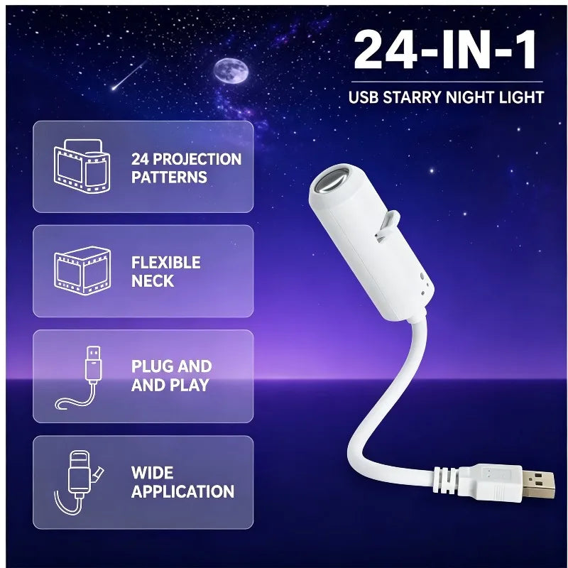 Mini Galaxy Star Projector Night Light