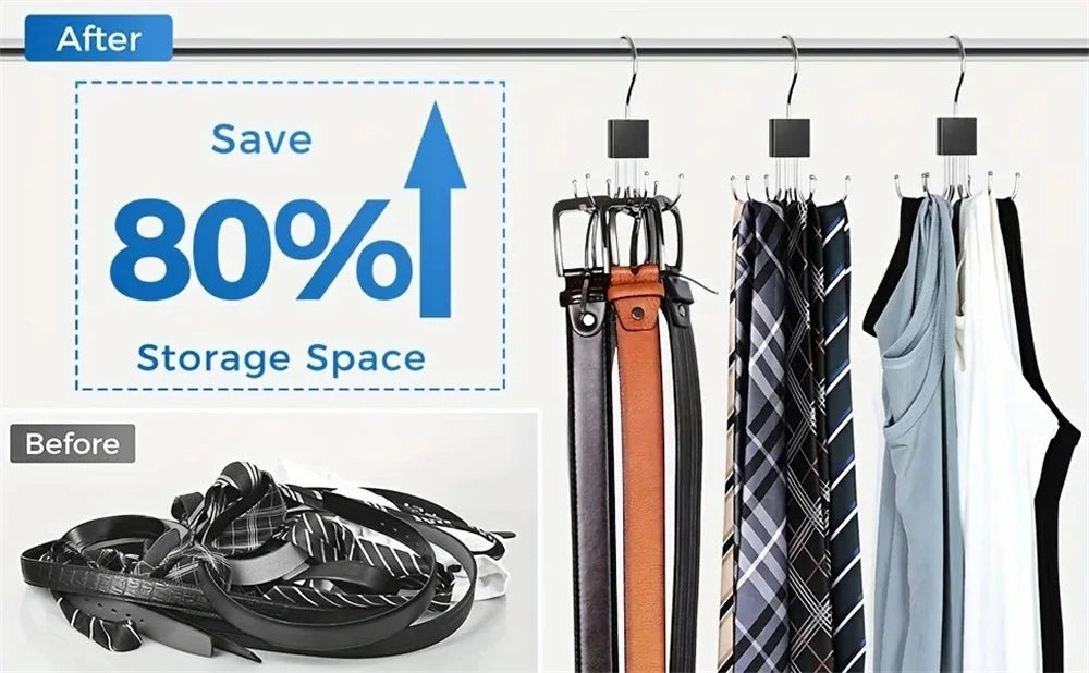 360° Rotating Belt Hanger & Closet Organiser