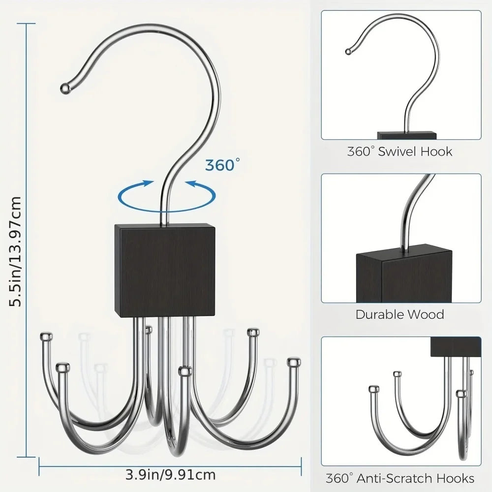 360° Rotating Belt Hanger & Closet Organiser