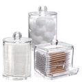Bathroom Organiser Set – Cotton Ball, Swab & Qtip Dispenser Jars