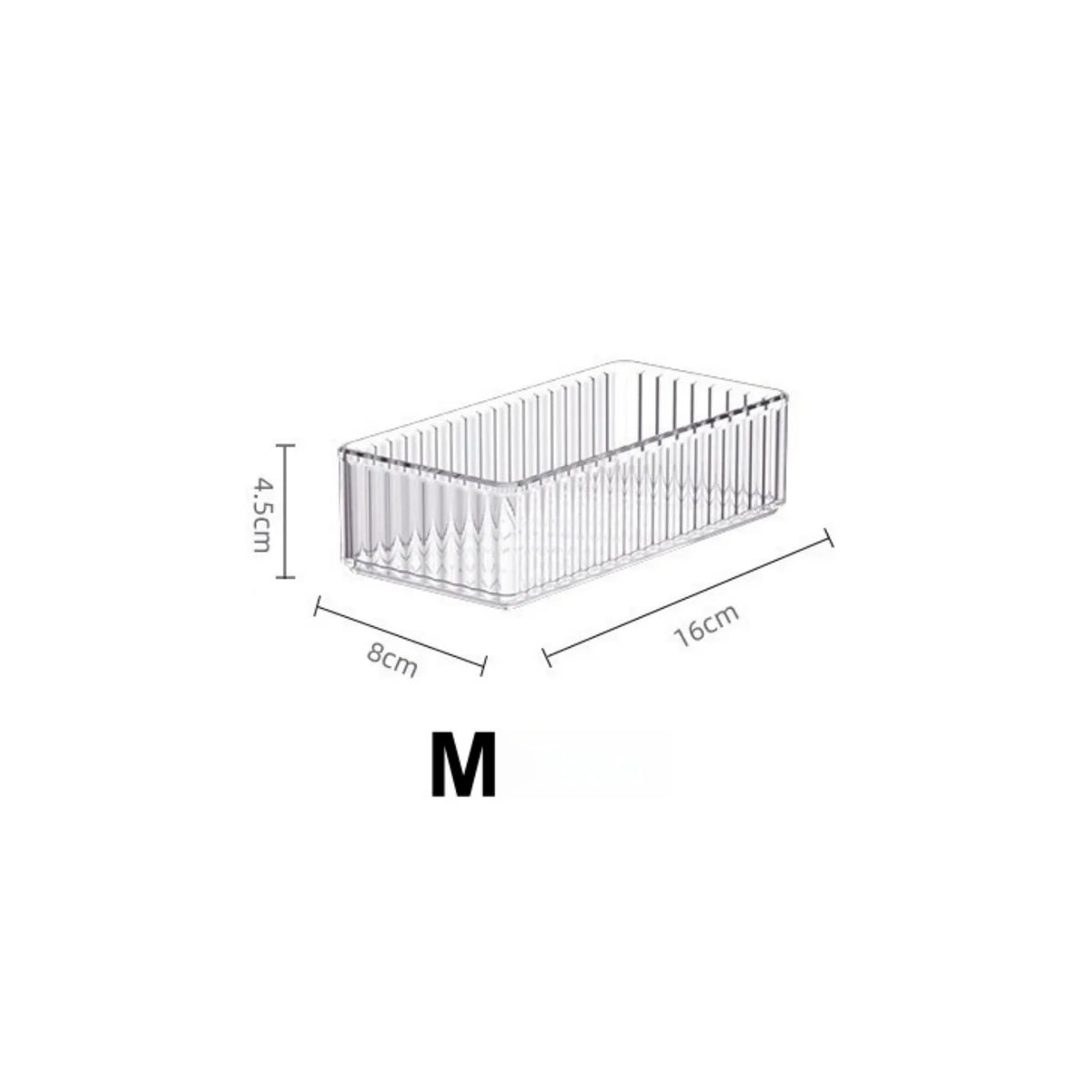 Stackable Acrylic Drawer Organiser Trays – 4 Sizes, Clear Makeup & Vanity Storage