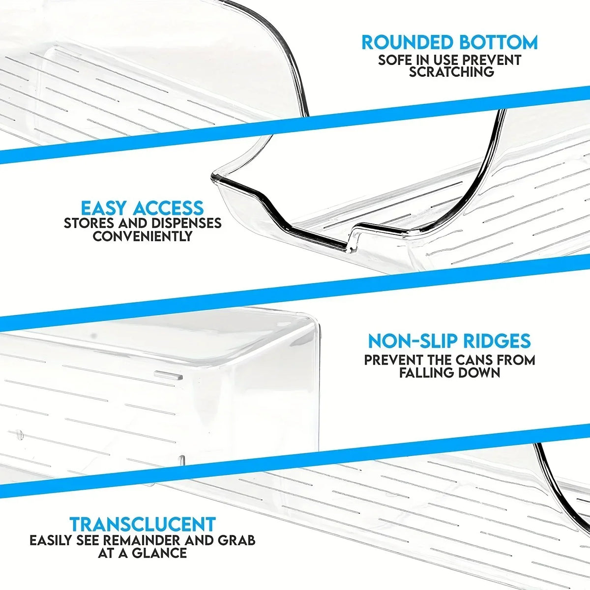 Refrigerator Organiser Bins – Soda Can Dispenser & Fridge Storage
