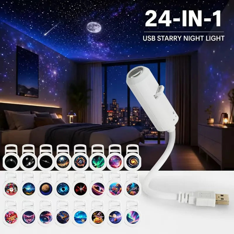 Mini Galaxy Star Projector Night Light