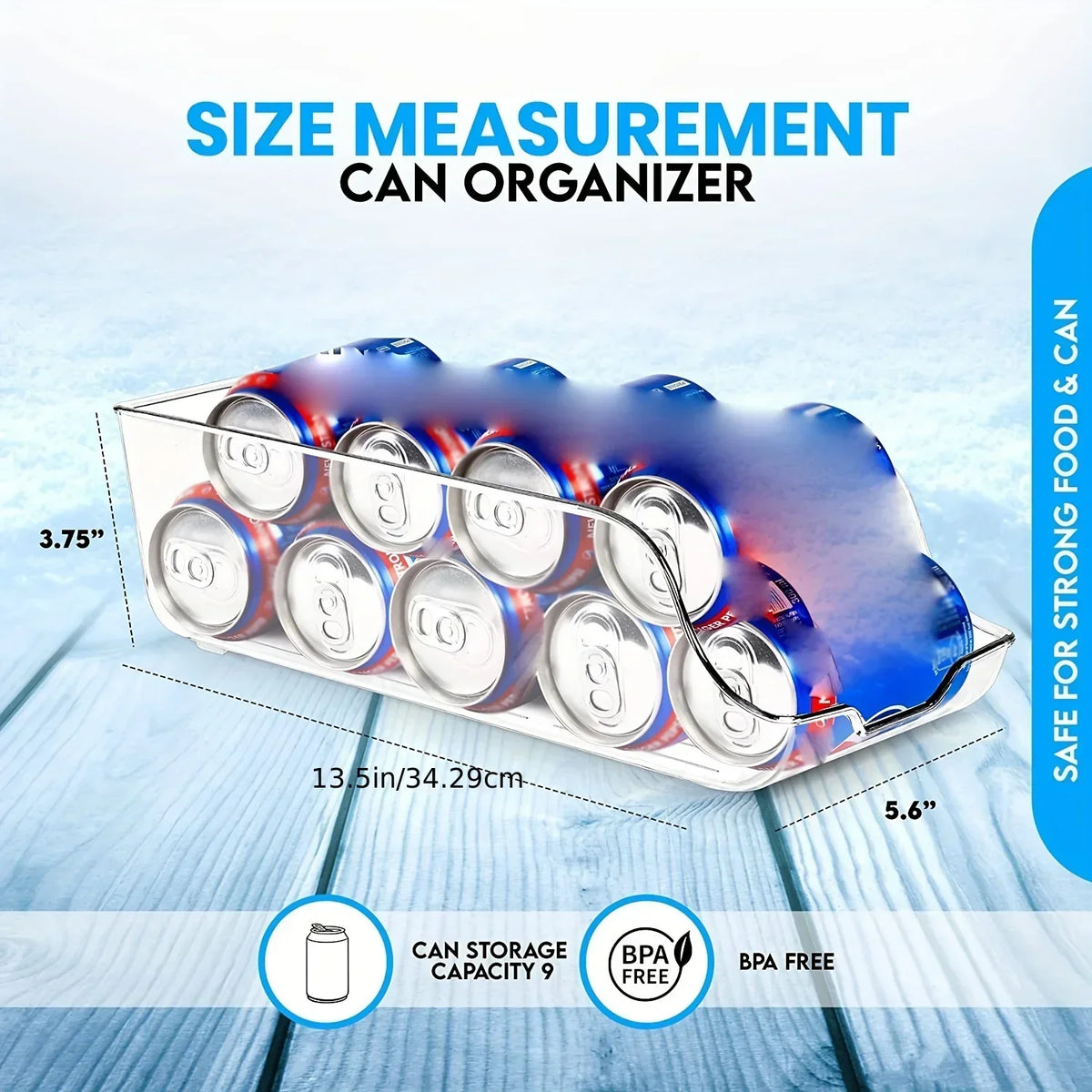 Refrigerator Organiser Bins – Soda Can Dispenser & Fridge Storage