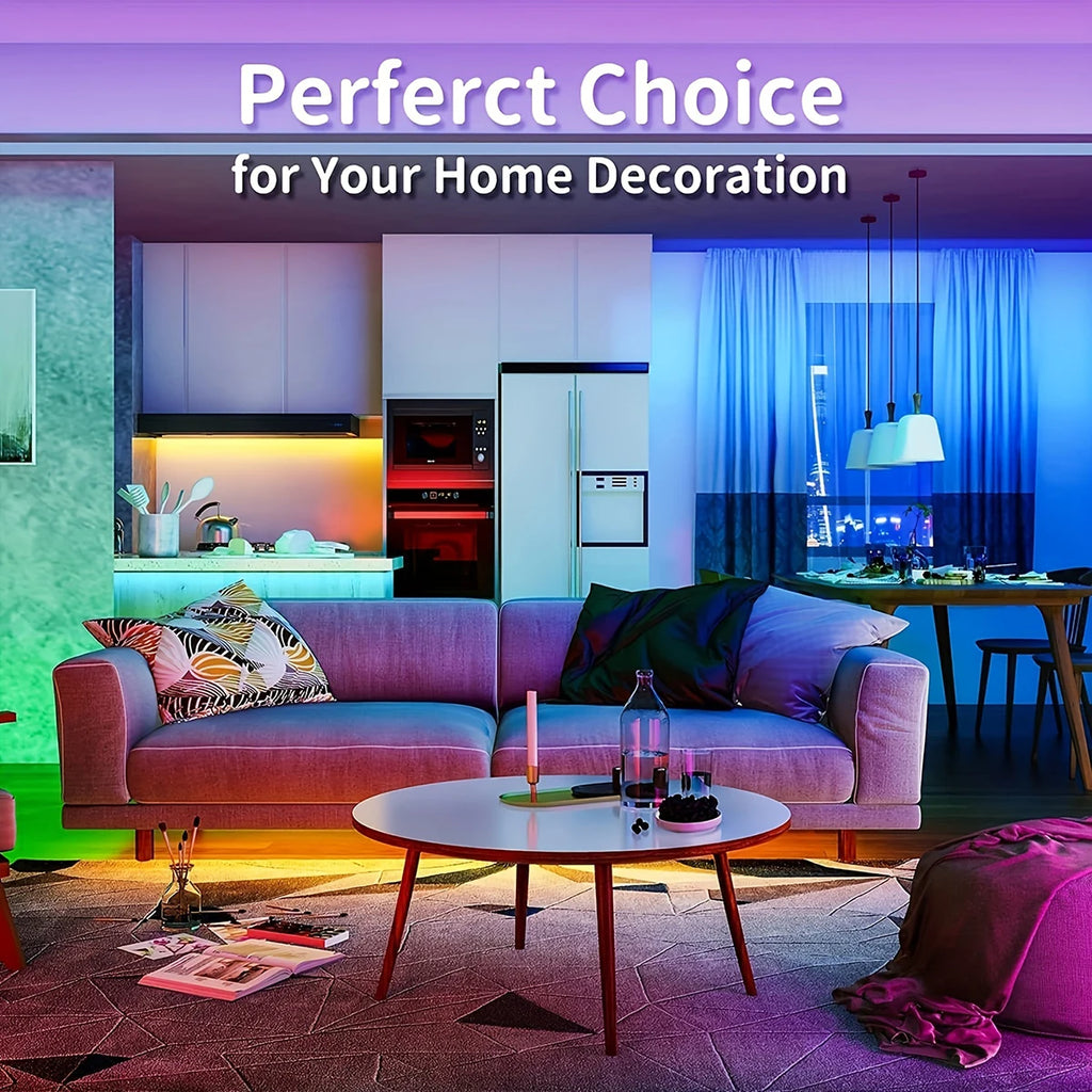 LED Strip Lights with Remote Control – Colour Changing RGB