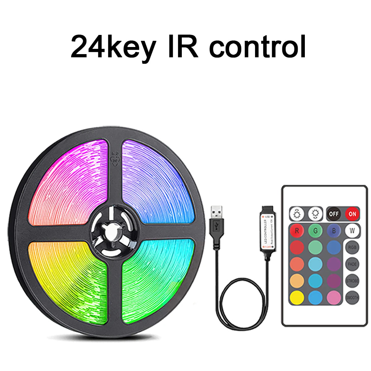 LED Strip Lights with Remote Control – Colour Changing RGB