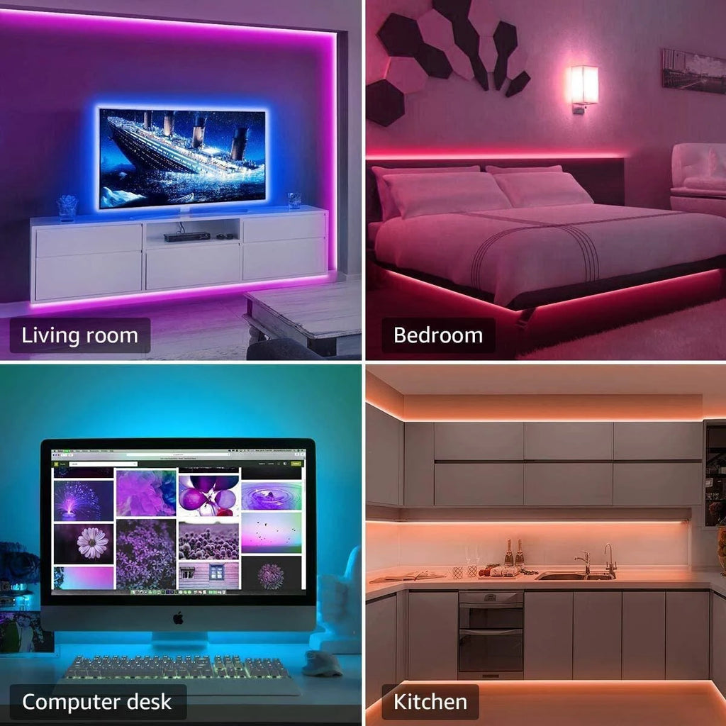LED Strip Lights with Remote Control – Colour Changing RGB