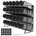 4-Tier Spice Storage Rack with 24 Seasoning Bottles
