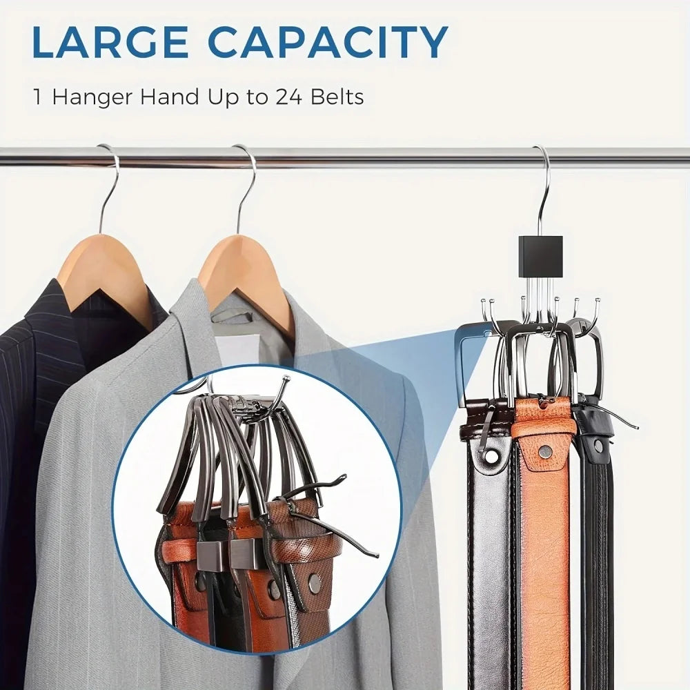 360° Rotating Belt Hanger & Closet Organiser