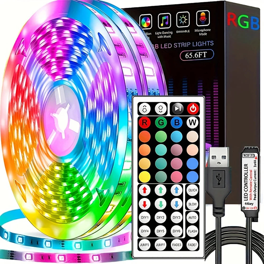 LED Strip Lights with Remote Control – Colour Changing RGB