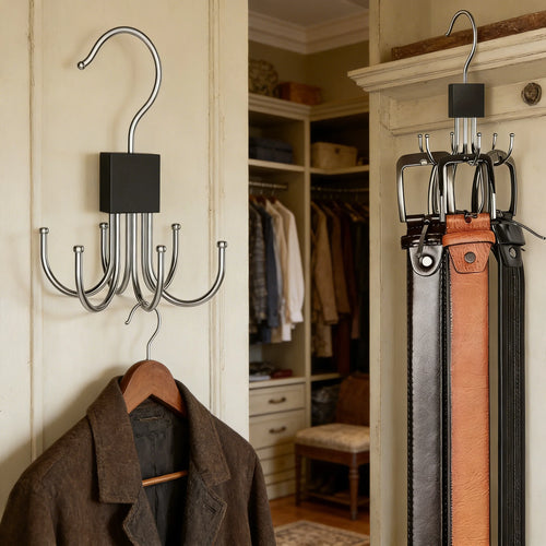 360° Rotating Belt Hanger & Closet Organiser