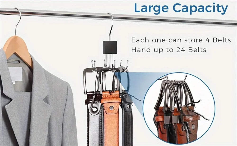 360° Rotating Belt Hanger & Closet Organiser