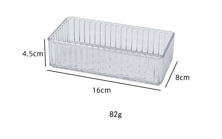 Stackable Acrylic Drawer Organiser Trays – 4 Sizes, Clear Makeup & Vanity Storage