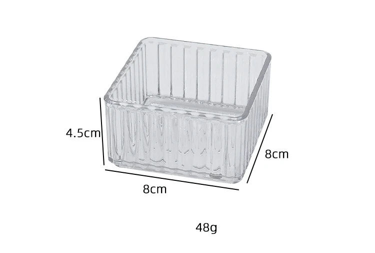 Stackable Acrylic Drawer Organiser Trays – 4 Sizes, Clear Makeup & Vanity Storage