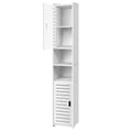 5-Tier Tall Mirrored Bathroom Cabinet with Storage